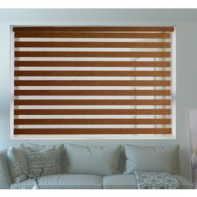Modern Zebra Roller Blinds  Light Filtering Dual Layer